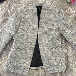Textured gray blazer